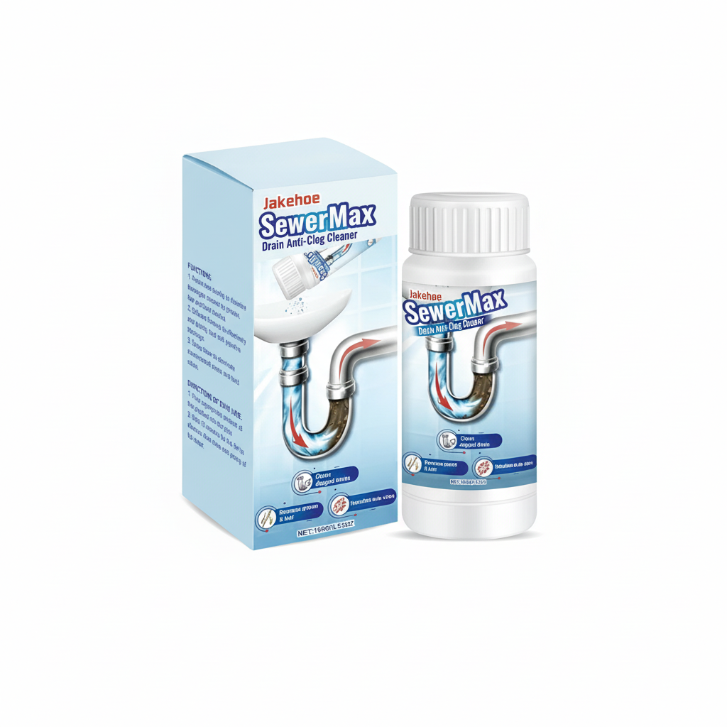 Drain Unclogging & Anti-Clog Cleaner - Aids Grease Hair Dissolving Prevents Pipe Blockages Freshens Sewer for Home Bathrooms