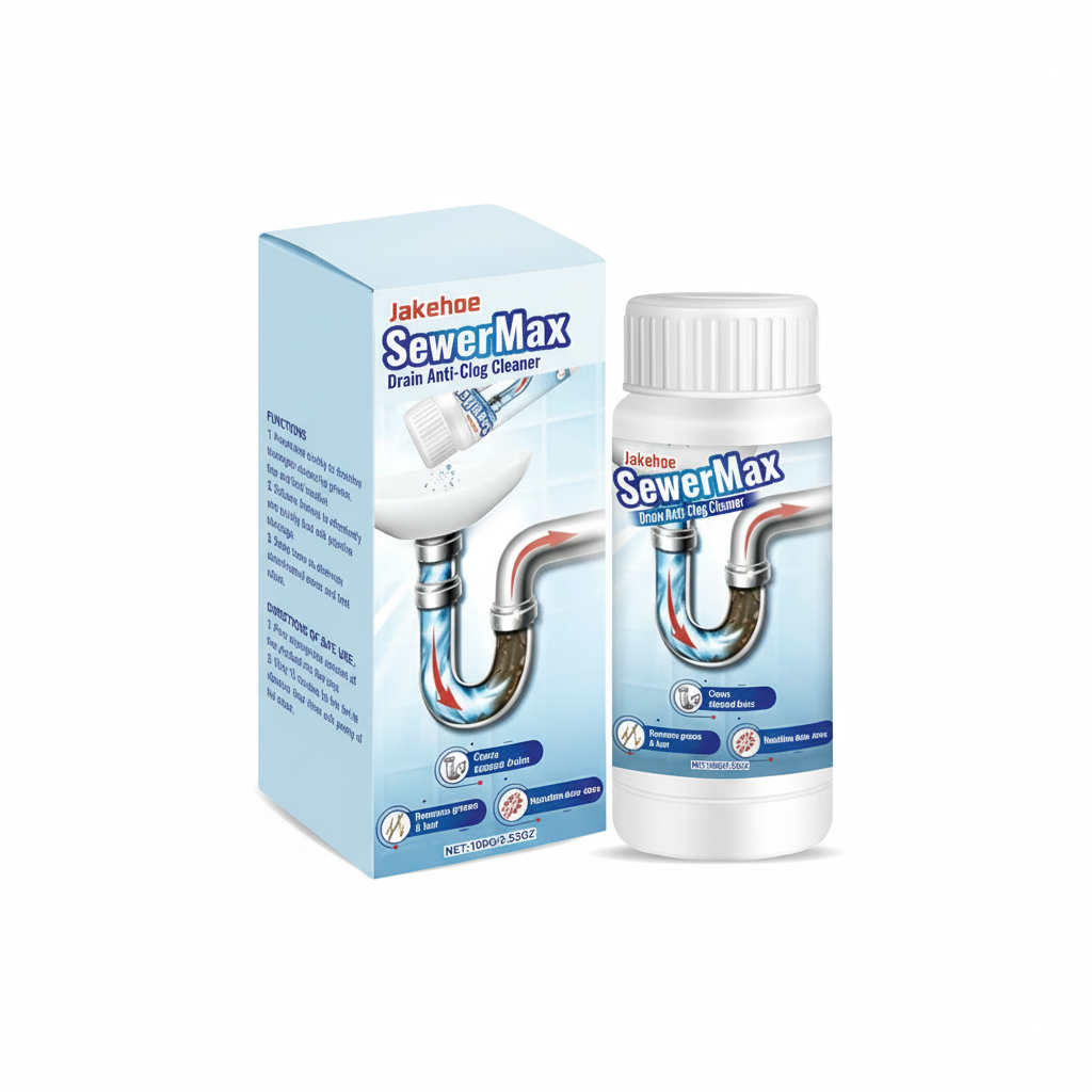 Drain Unclogging & Anti-Clog Cleaner - Aids Grease Hair Dissolving Prevents Pipe Blockages Freshens Sewer for Home Bathrooms