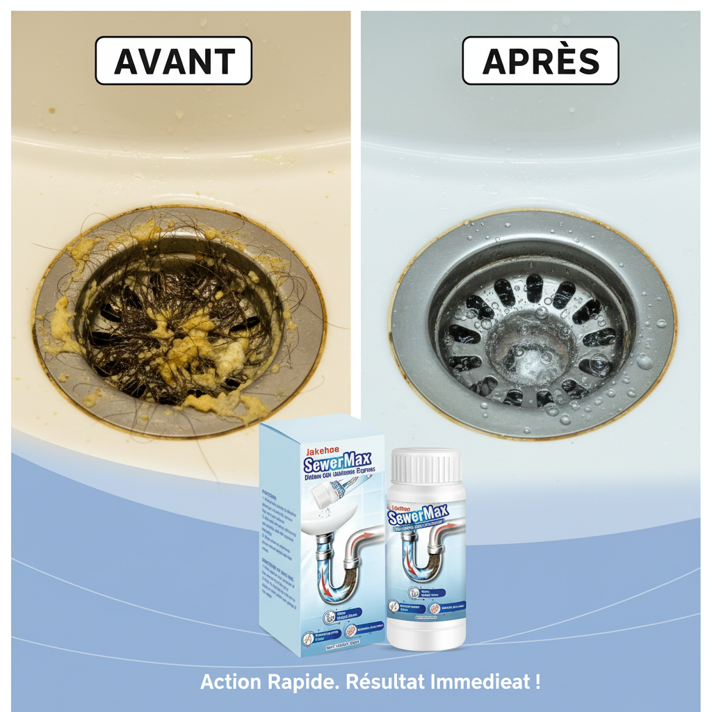 Drain Unclogging & Anti-Clog Cleaner - Aids Grease Hair Dissolving Prevents Pipe Blockages Freshens Sewer for Home Bathrooms